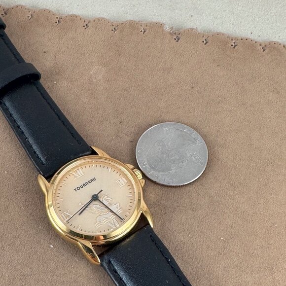 Special Tourneau Champagne Dial Pegasus Gold Watch Limited Edition - Picture 5 of 9